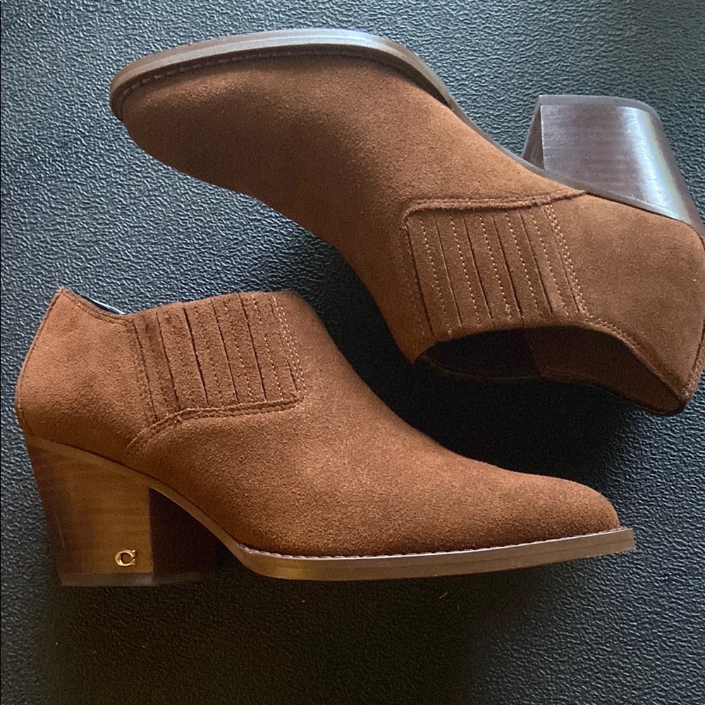 COACH Brown Suede Ankle Boots
